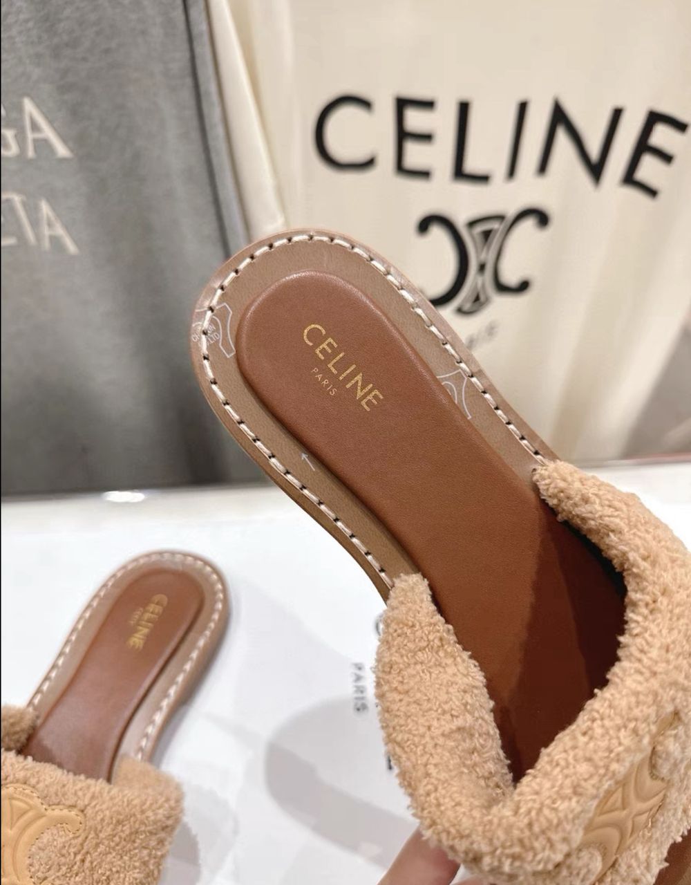 Celine Teddy Slippers