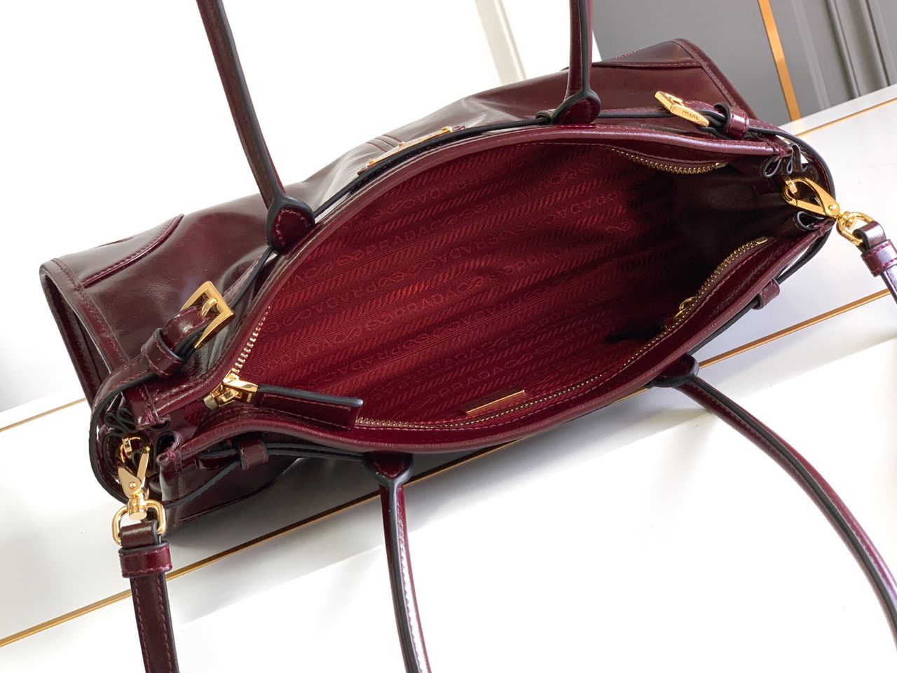 Prada Bonnie medium leather handbag