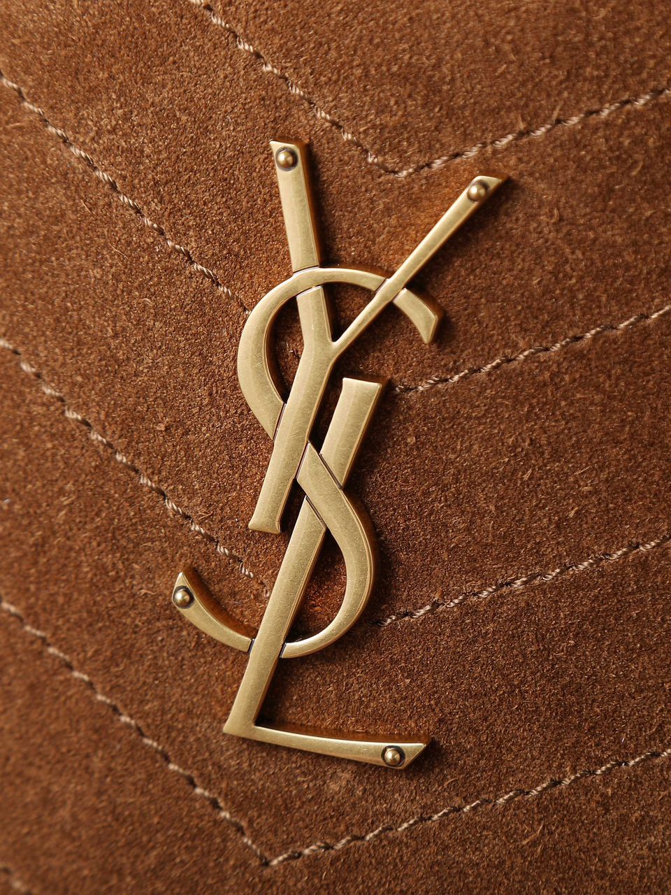 YSL Niki Cassandre suede bucket bag