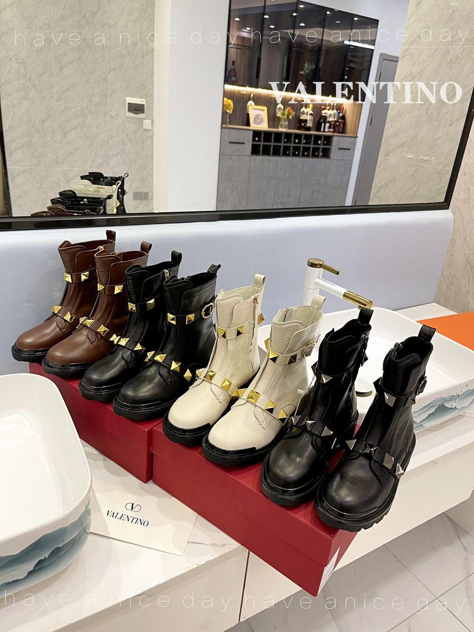 Valentino Leather Boots