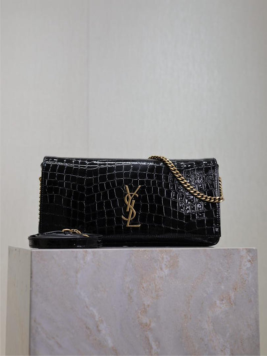YSL Kate Medium Crocodile Leather Shoulder Bag