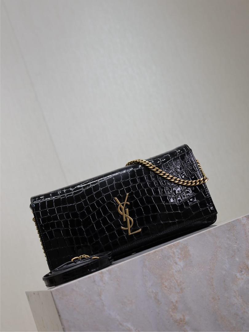YSL Kate Medium Crocodile Leather Shoulder Bag