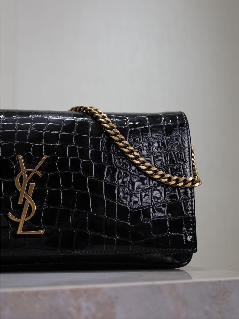 YSL Kate Medium Crocodile Leather Shoulder Bag