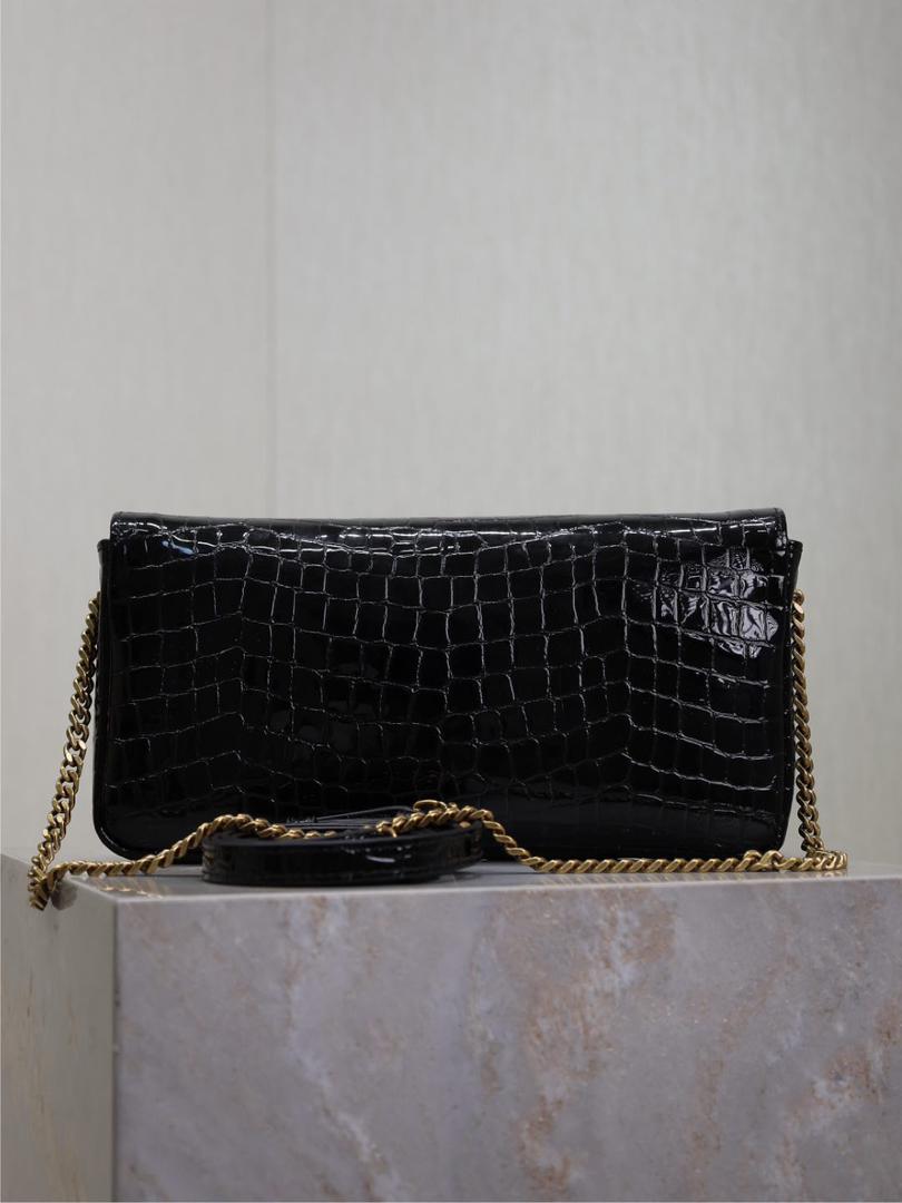 YSL Kate Medium Crocodile Leather Shoulder Bag