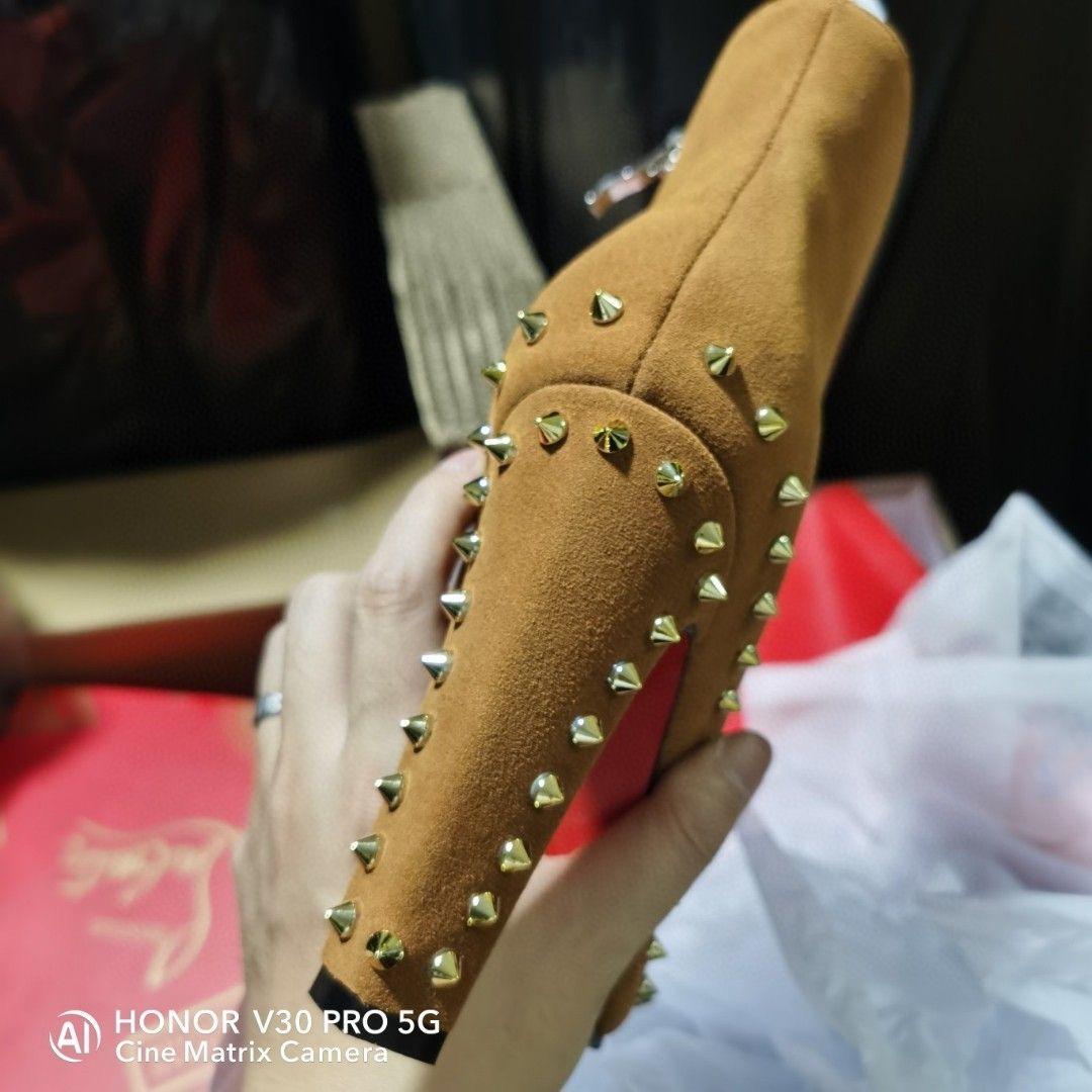 Christian Louboutin Suede Heel boots