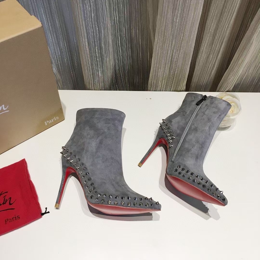 Christian Louboutin Suede heel boots