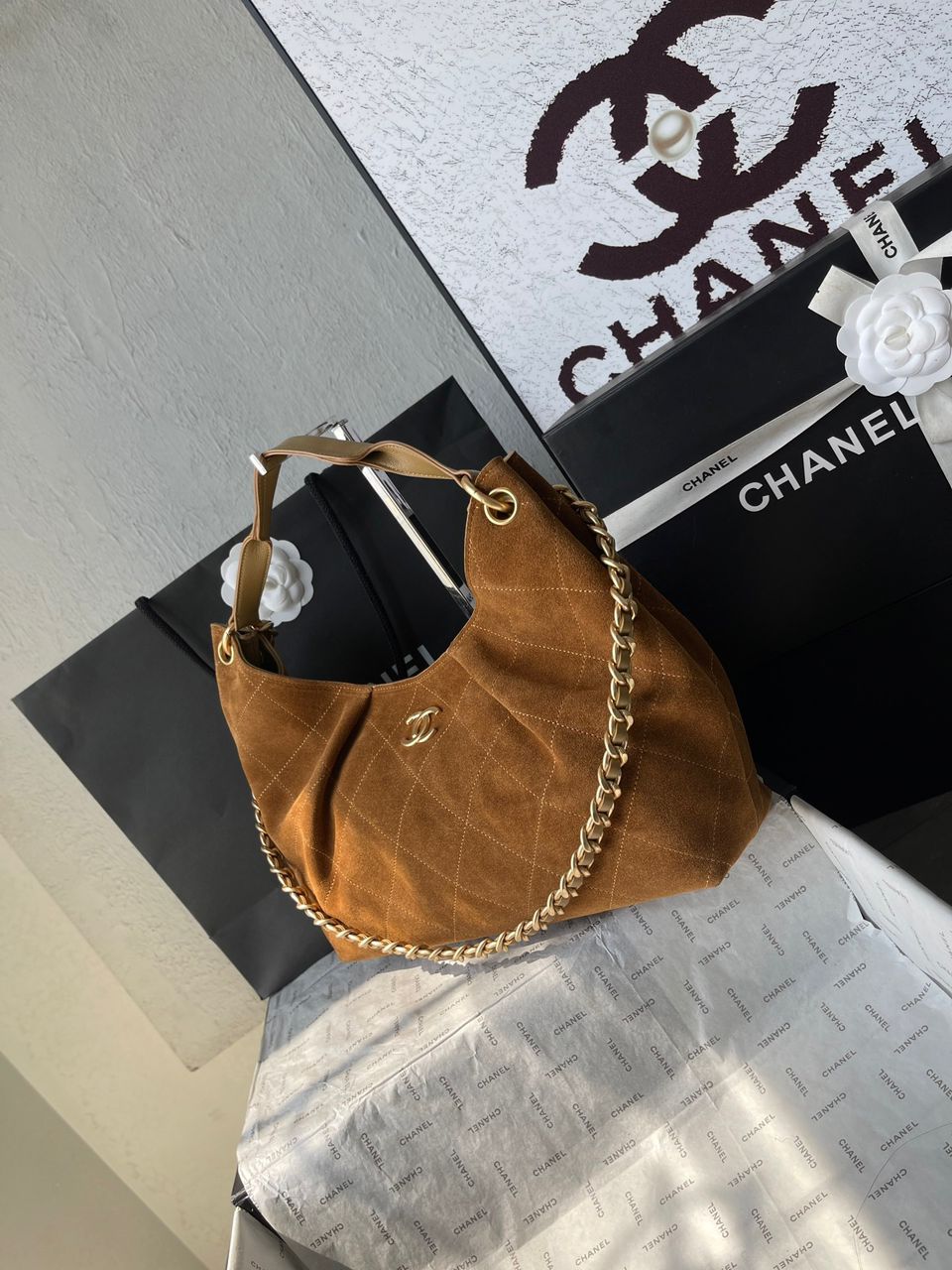 Chanel Suede Chain Tote bag