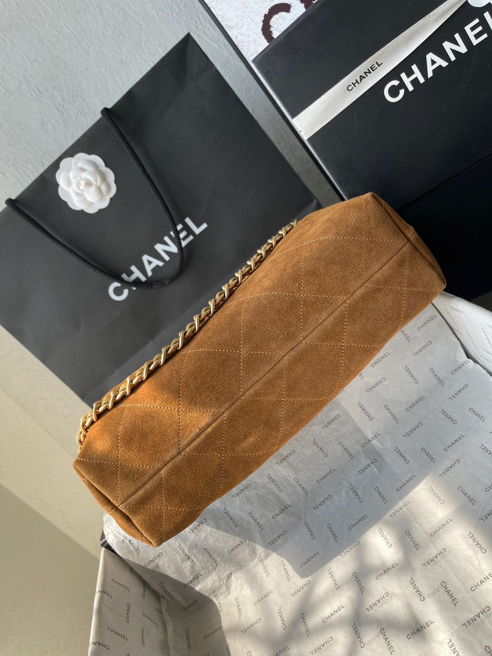 Chanel Suede Chain Tote bag