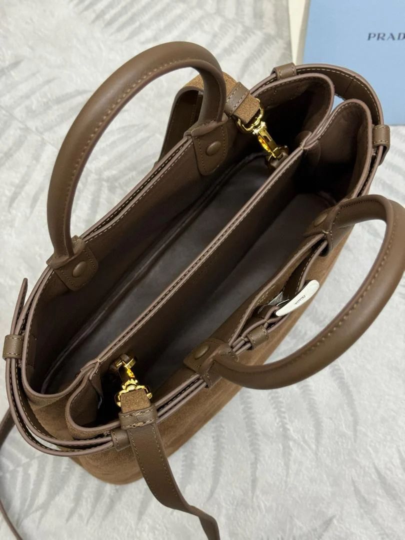 Prada Suede Buckle Handbag