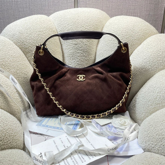 Chanel Suede Tote bag with chain