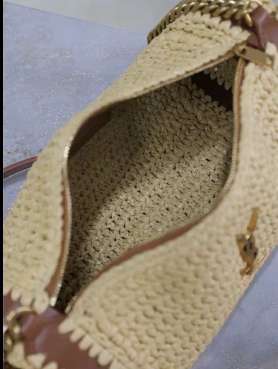 YSL Raffia shoulder bag