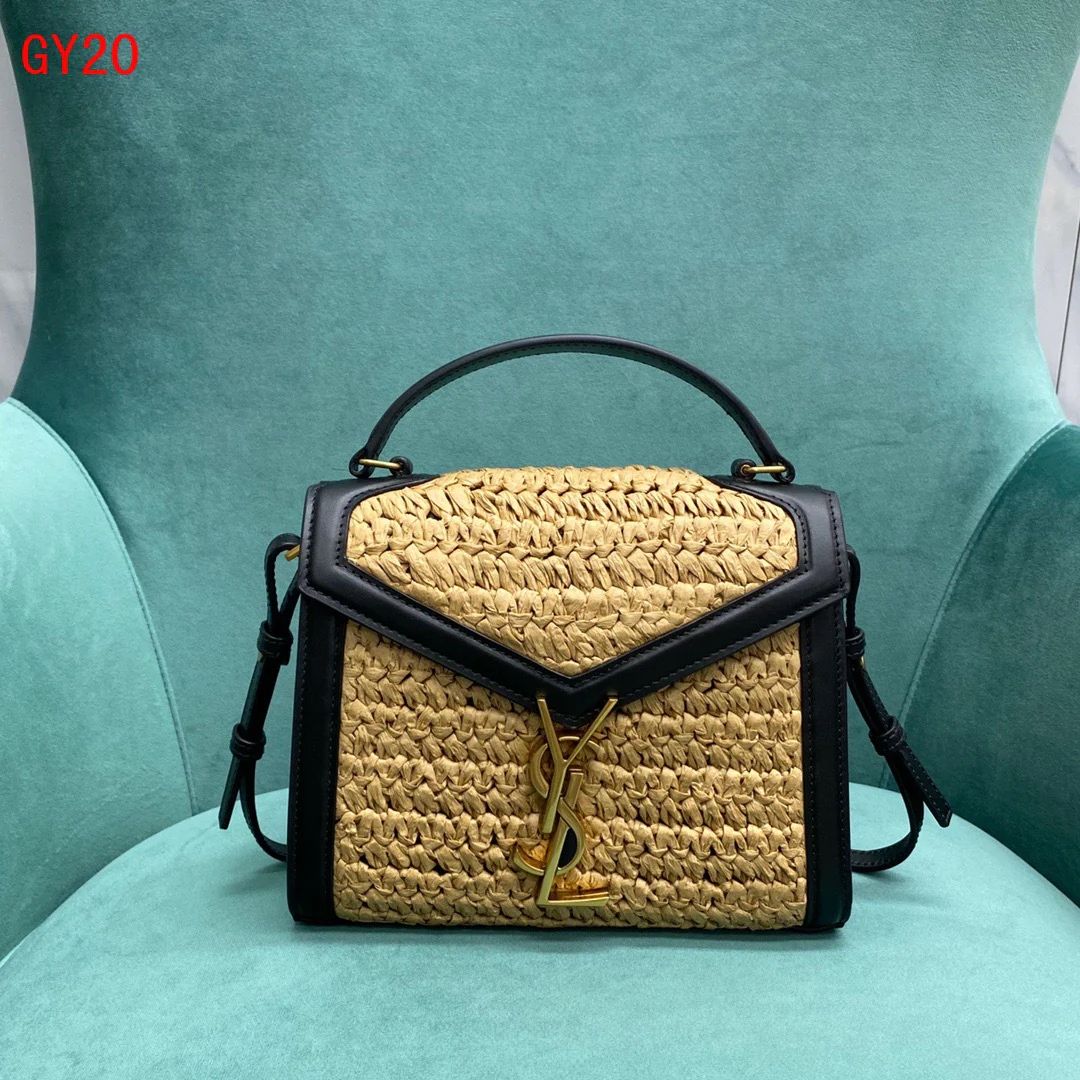 YSL Cassandra Raffia bag