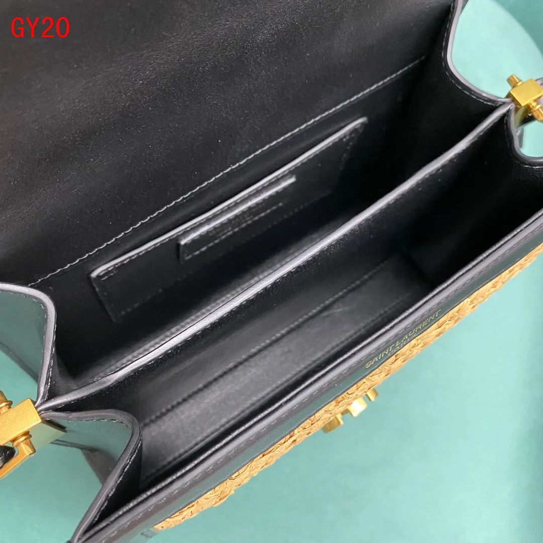 YSL Cassandra Raffia bag