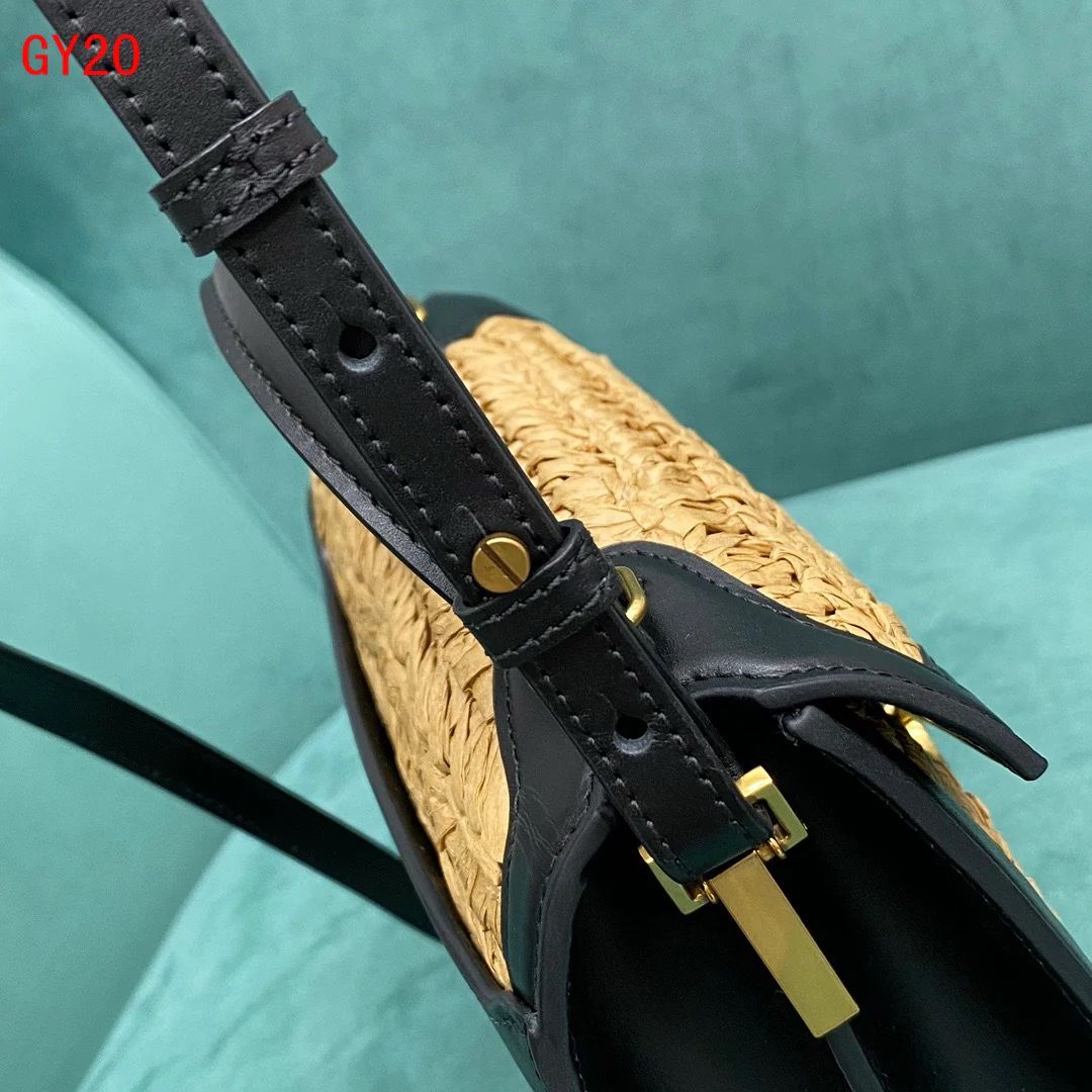 YSL Cassandra Raffia bag