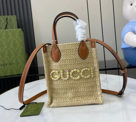 Gucci Lido Straw bag