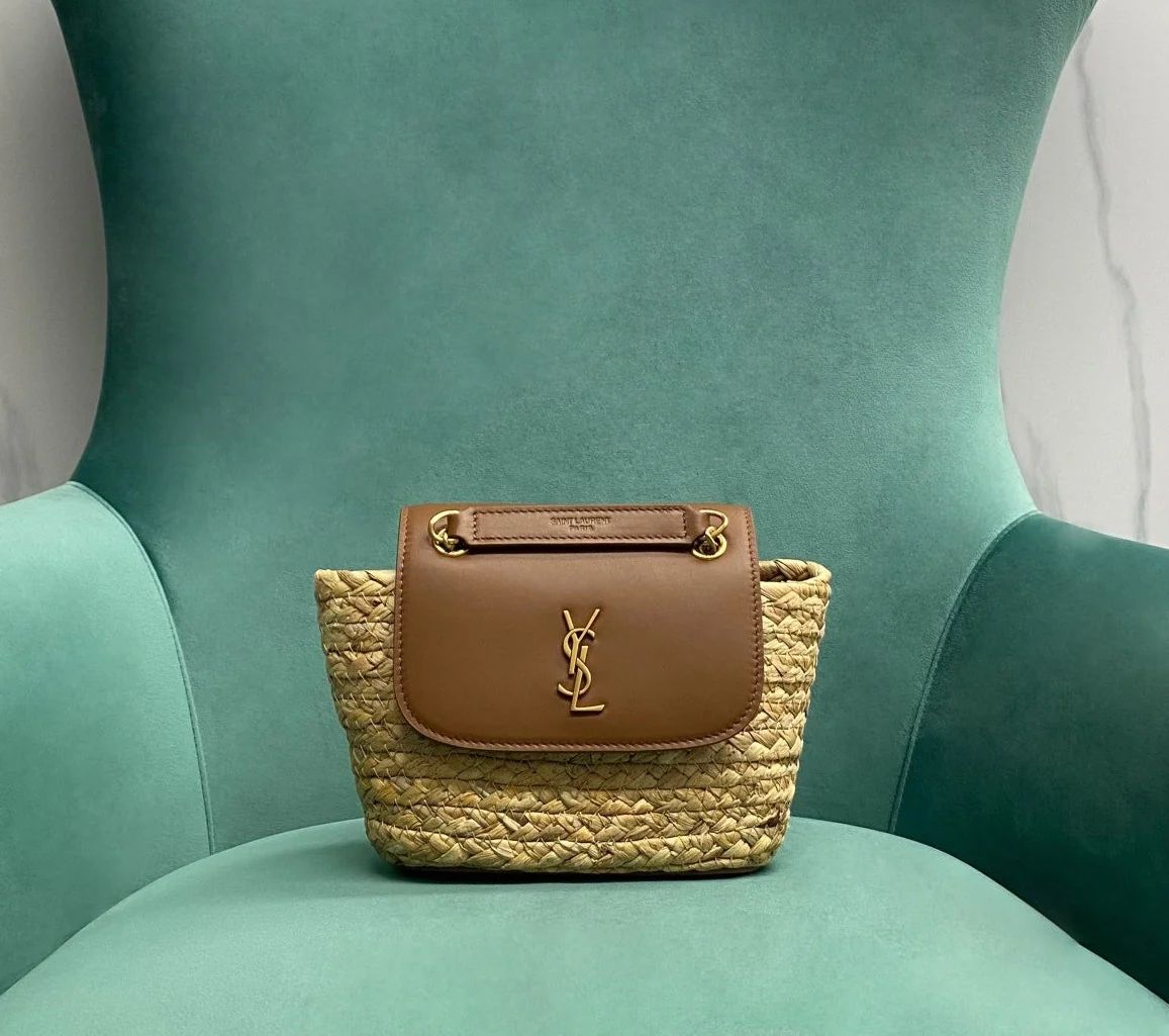 YSL Mini Manon Raffia bag