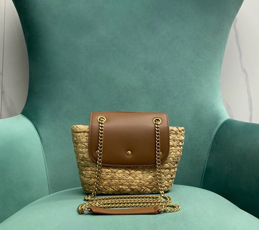 YSL Mini Manon Raffia bag