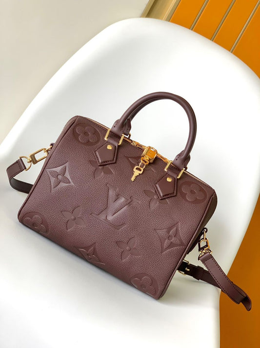 Louis Vuitton Speedy Bandouliere 20 Wine Color