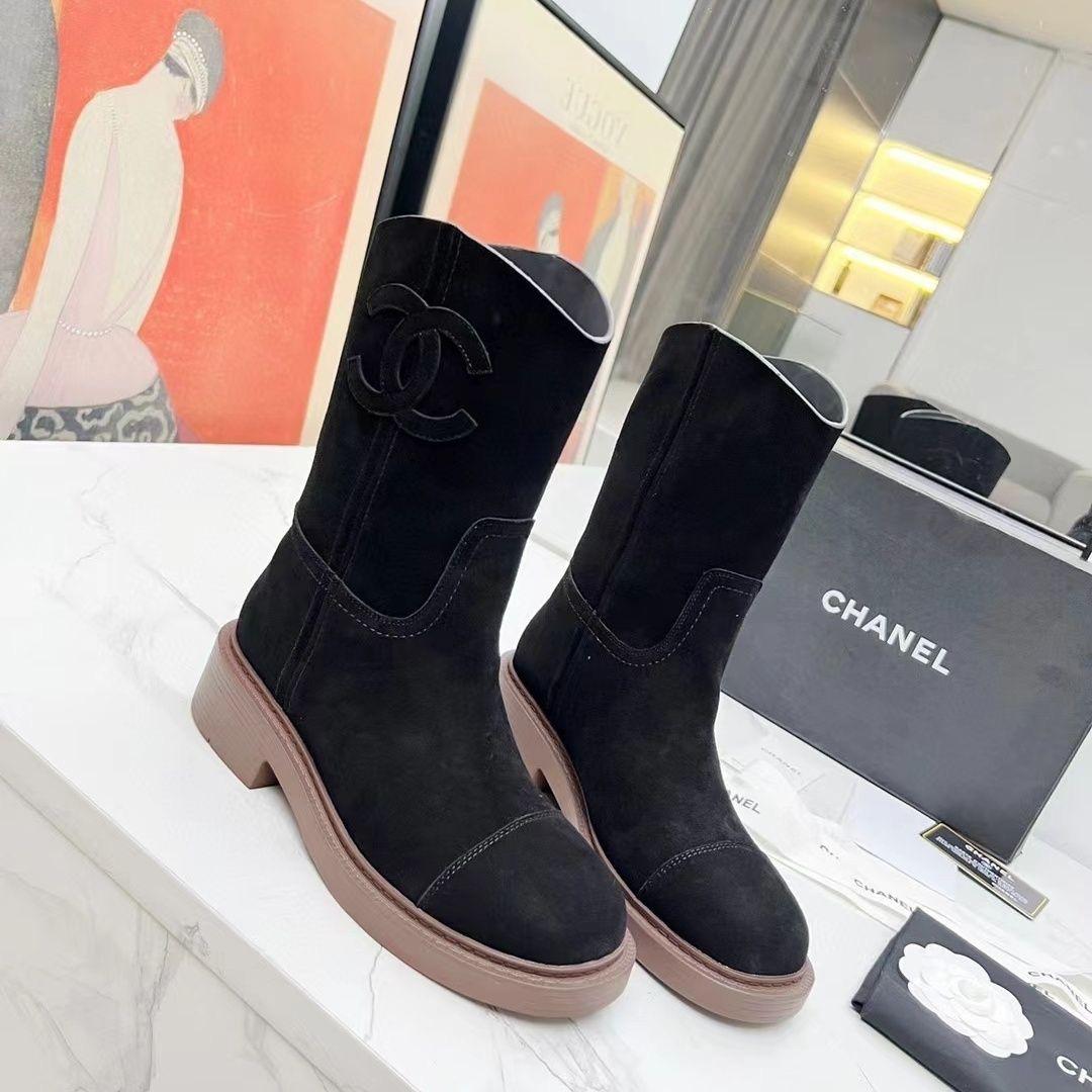 Chanel Suede Boots