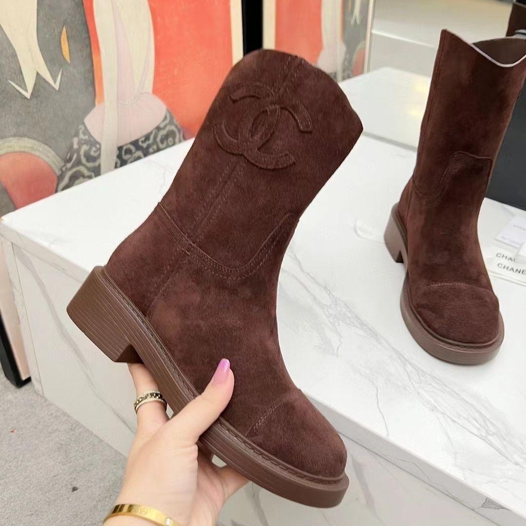 Chanel Suede Boots