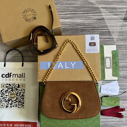 Gucci Blondie suede bag