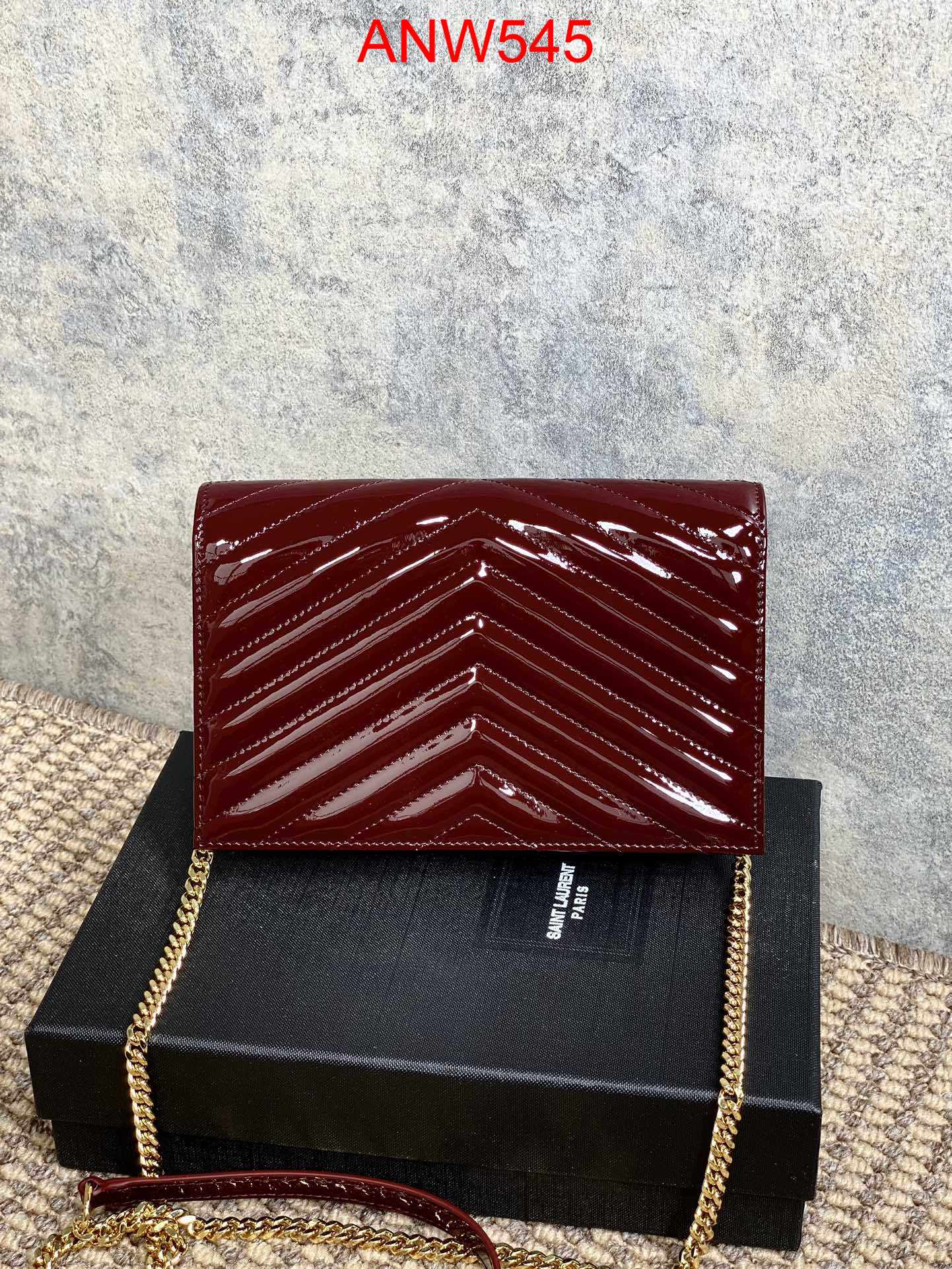 YSL Patent leather Card case wallet