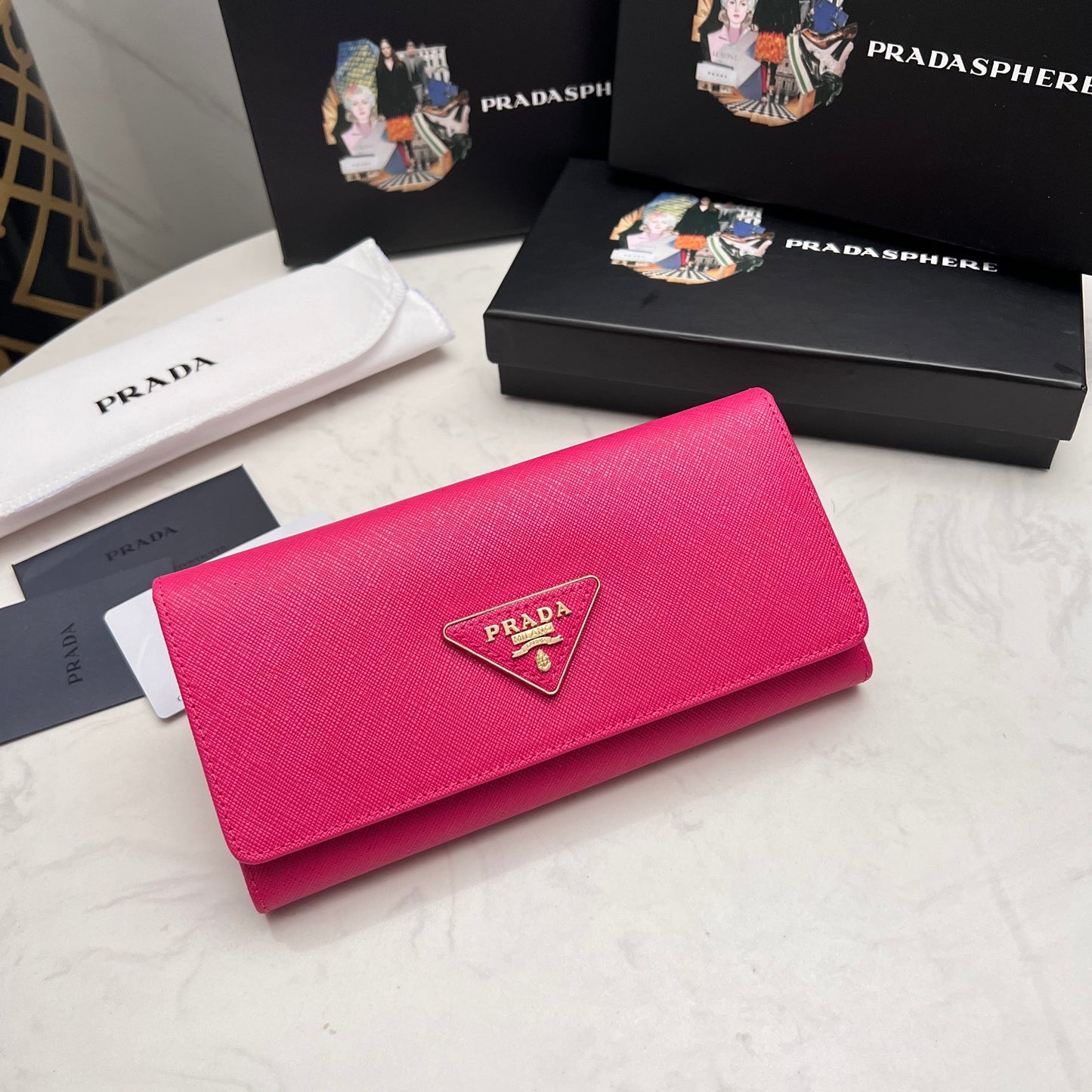 Prada Long Zippy Wallet