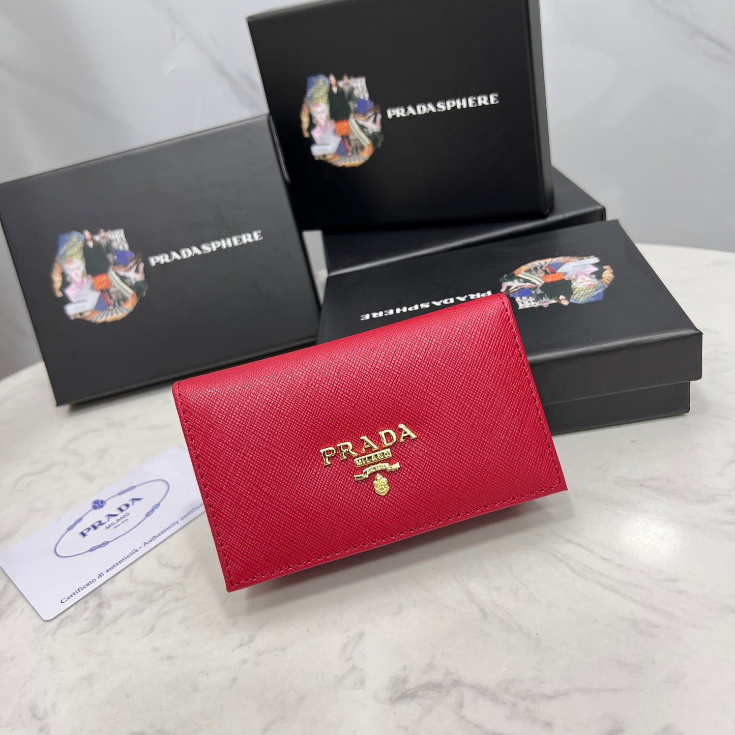 Prada Saffiano small wallet