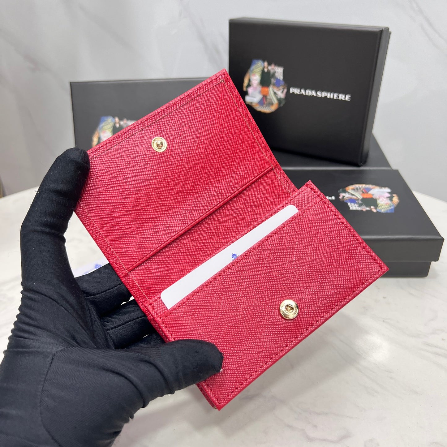 Prada Saffiano small wallet