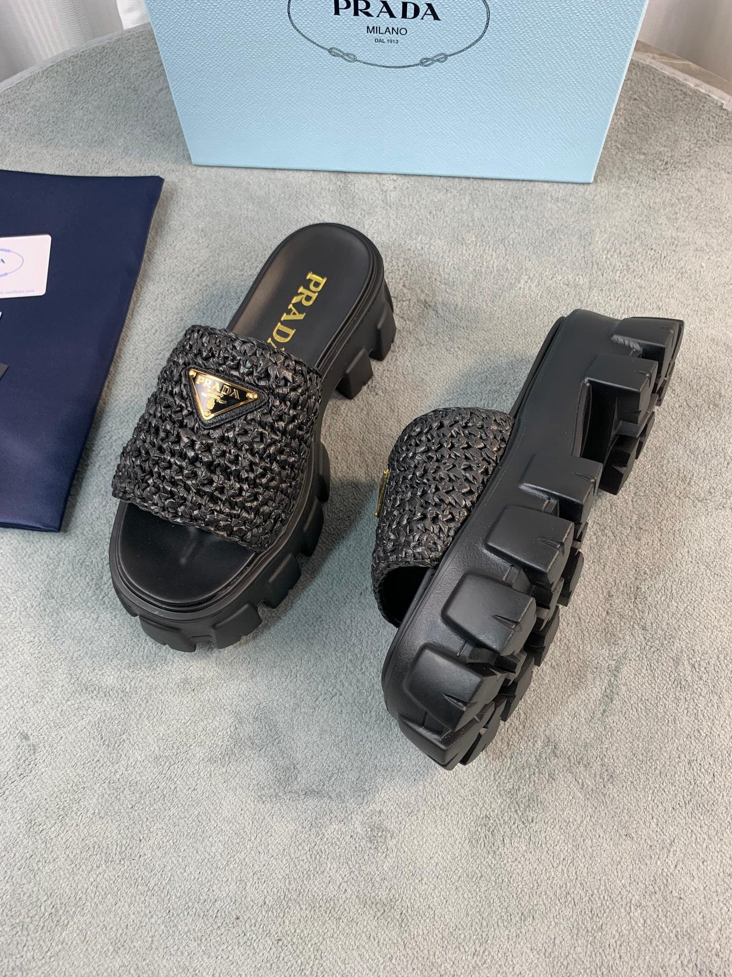 Prada Platform Slides