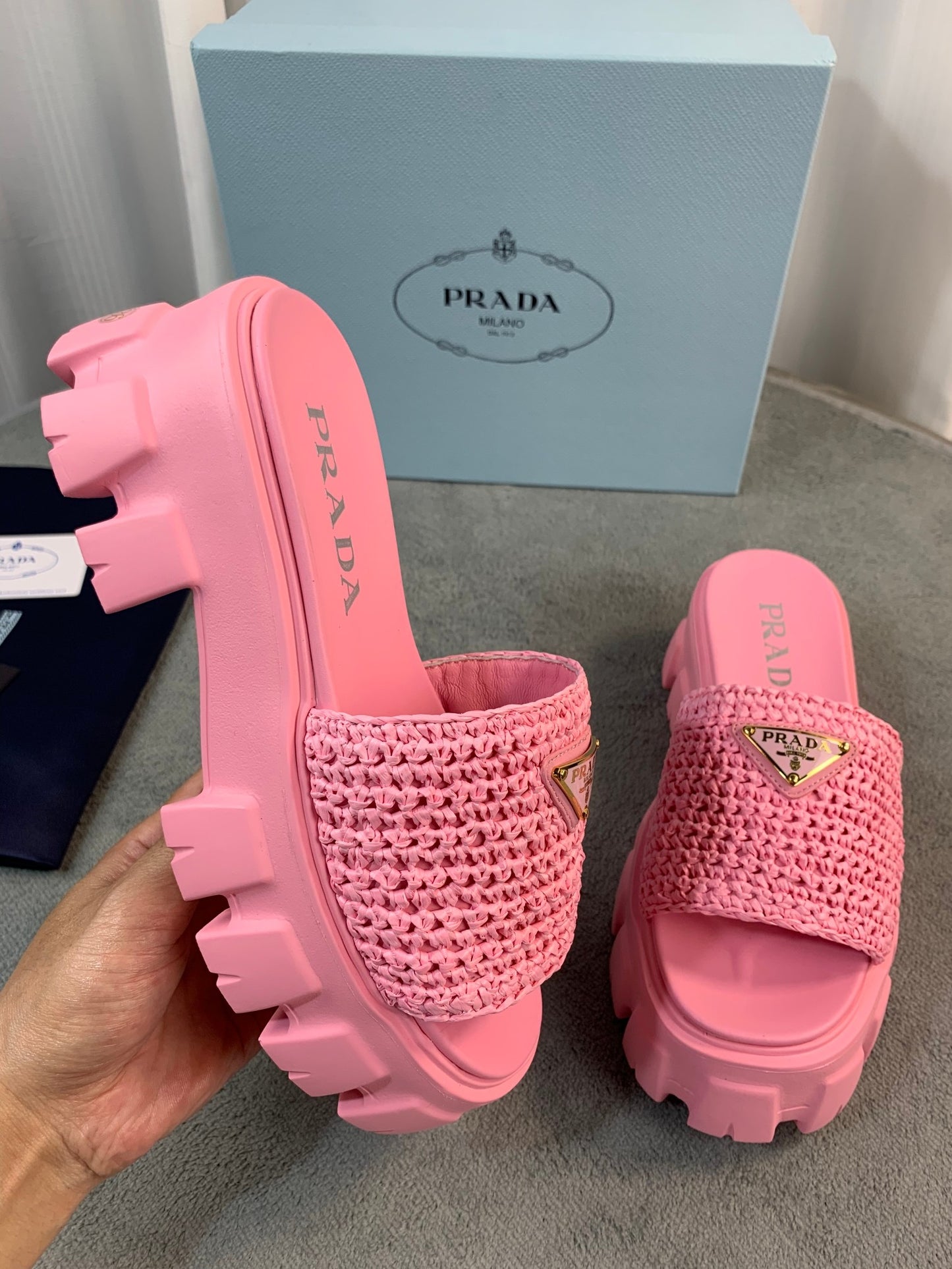 Prada Platform Slides