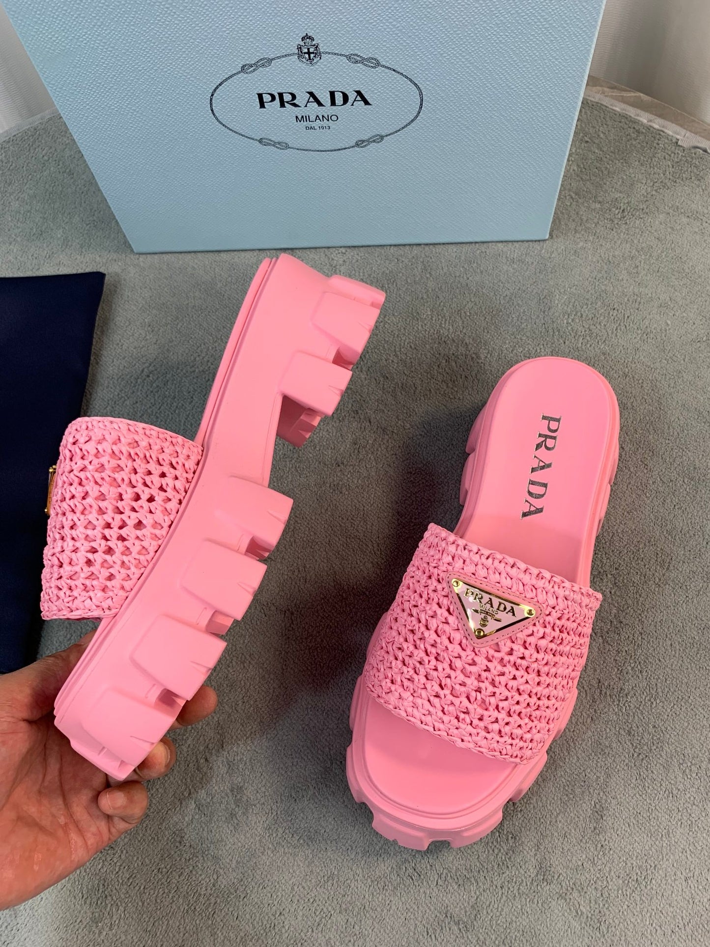 Prada Platform Slides