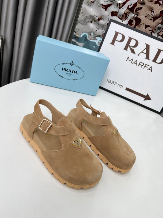 Prada Suede Clogs