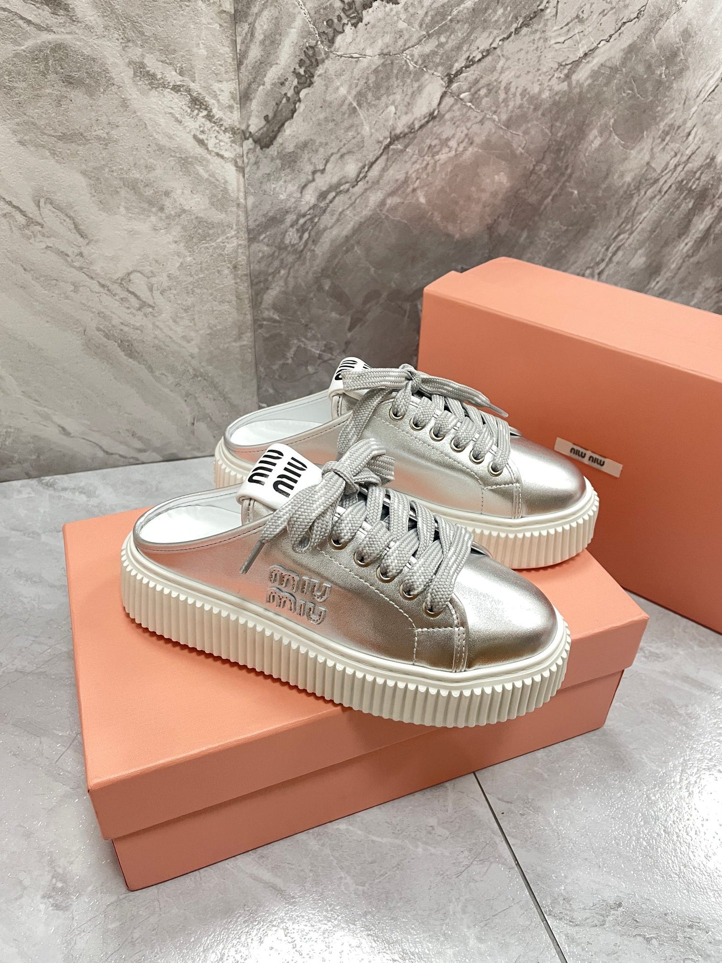 Miu Miu leather Mules