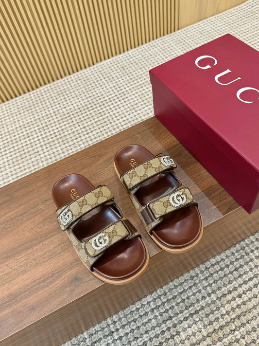 Gucci Canvas Slides