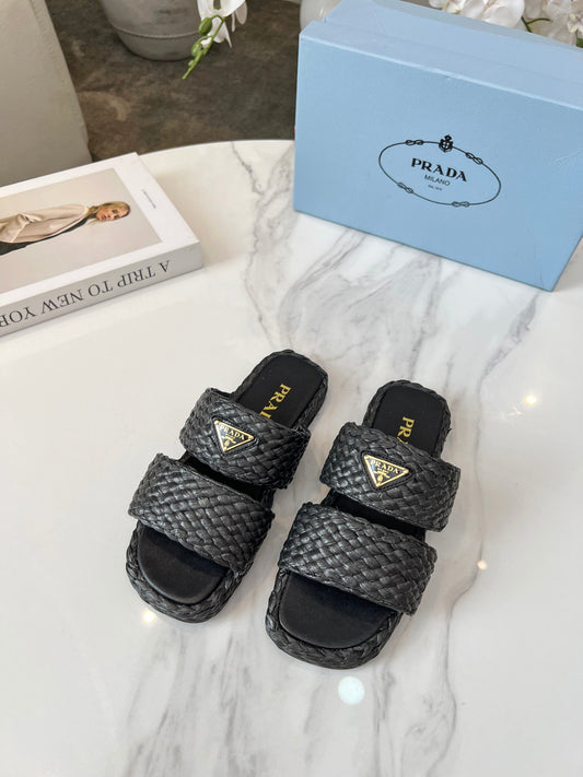 Prada Straw slides