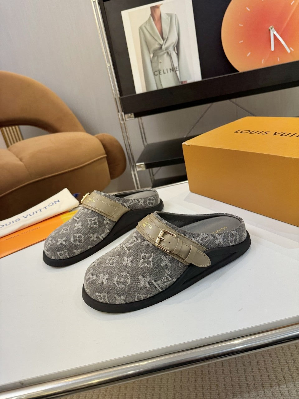 Louis Vuitton Denim Clogs