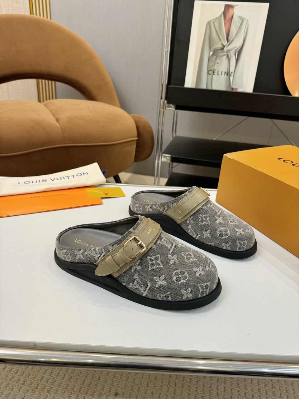 Louis Vuitton Denim Clogs