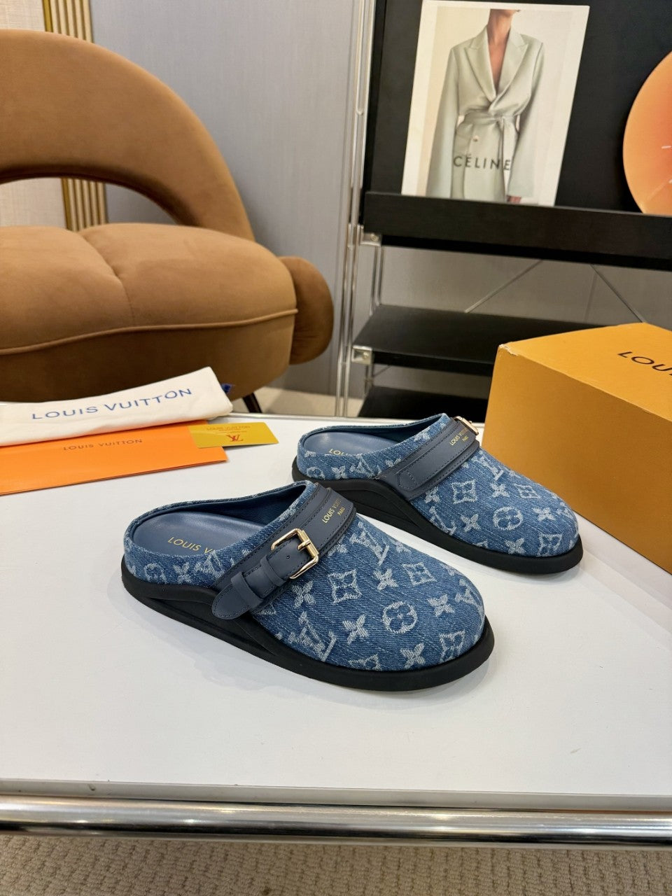 Louis Vuitton Denim Clogs