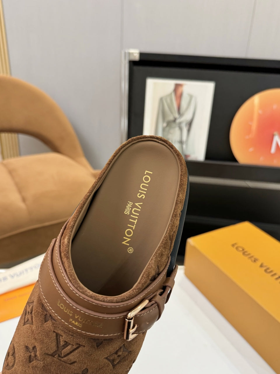 Louis Vuitton Suede Clogs