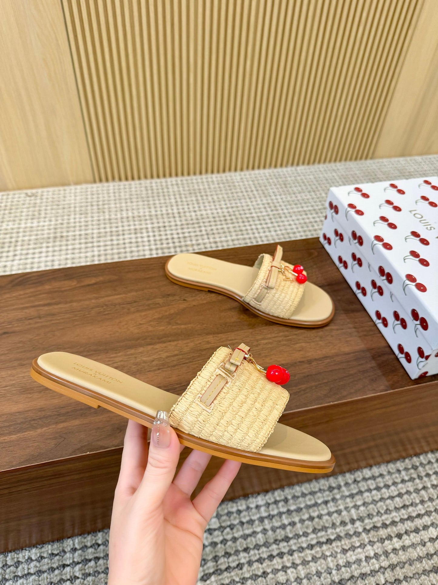 Louis Vuitton LV x TM Cherry raffia sandals