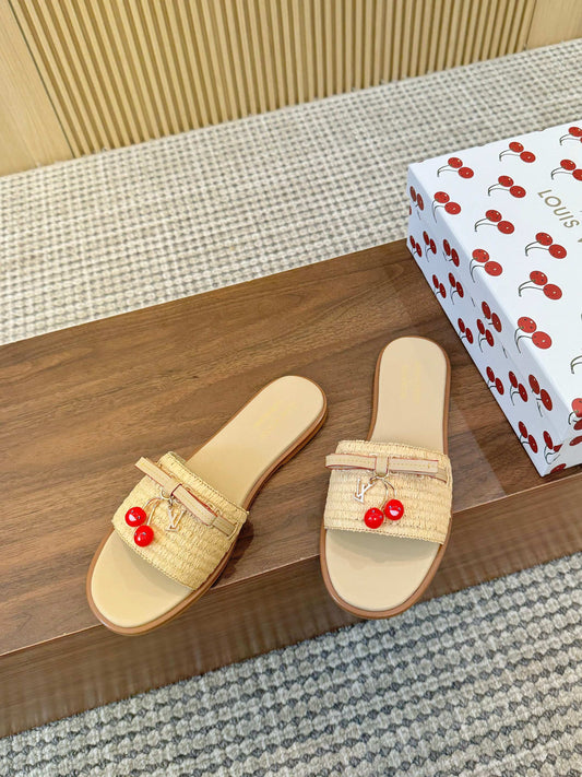 Louis Vuitton LV x TM Cherry raffia sandals