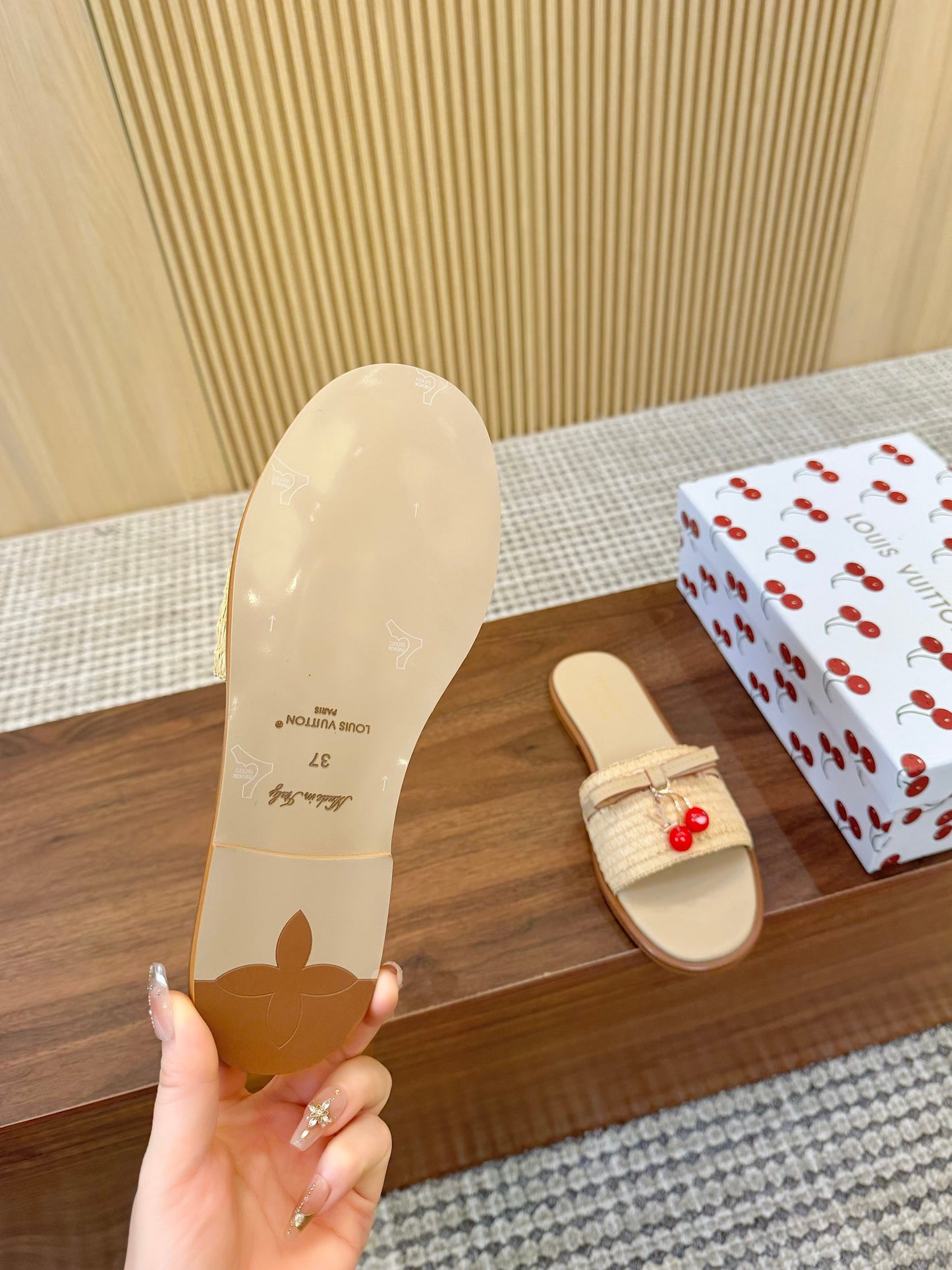 Louis Vuitton LV x TM Cherry raffia sandals
