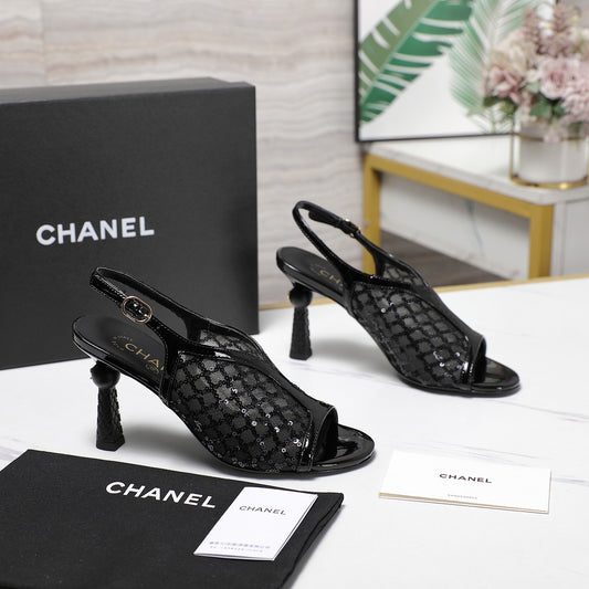 Chanel heel sandal