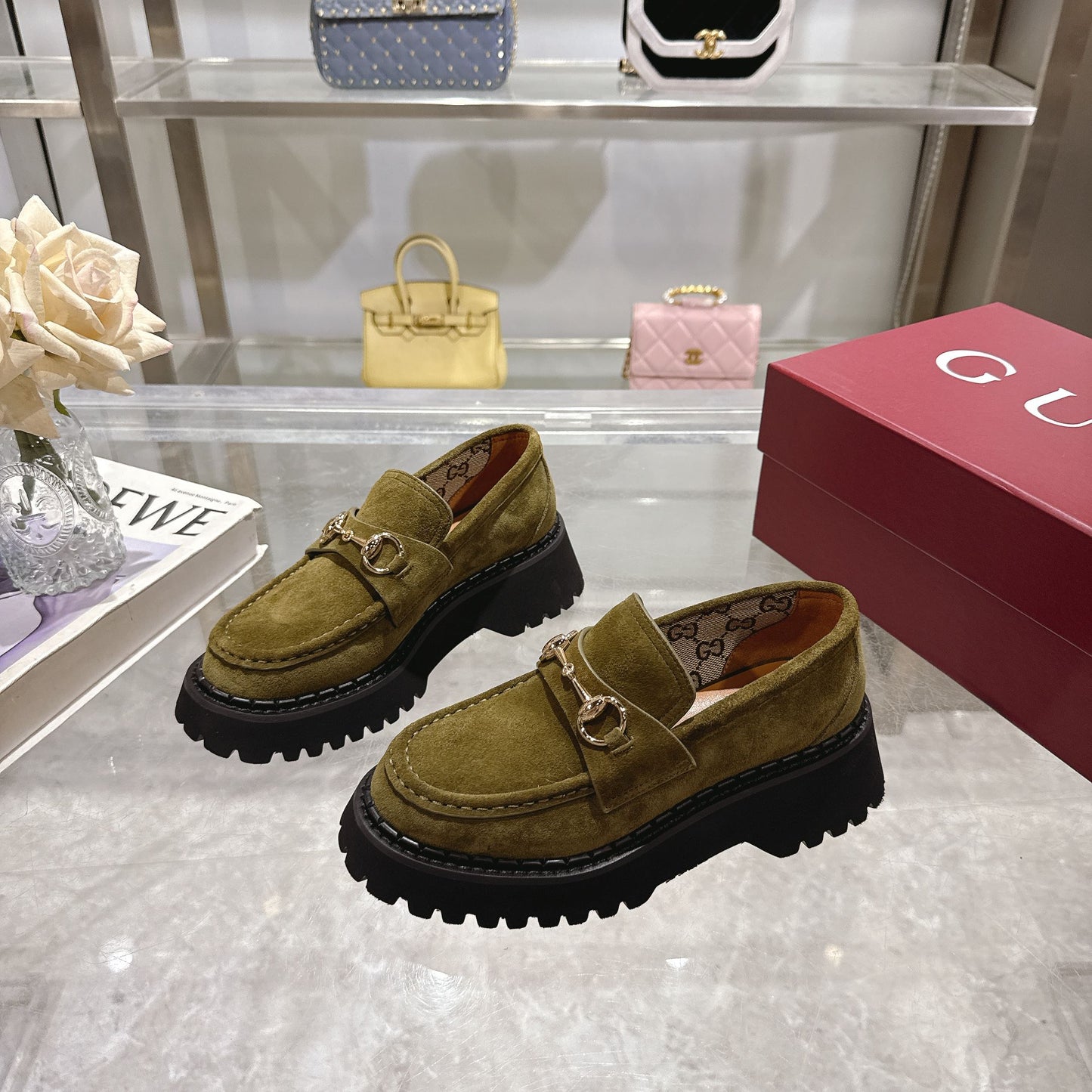 Gucci Suede Women's loafer with Horsebit