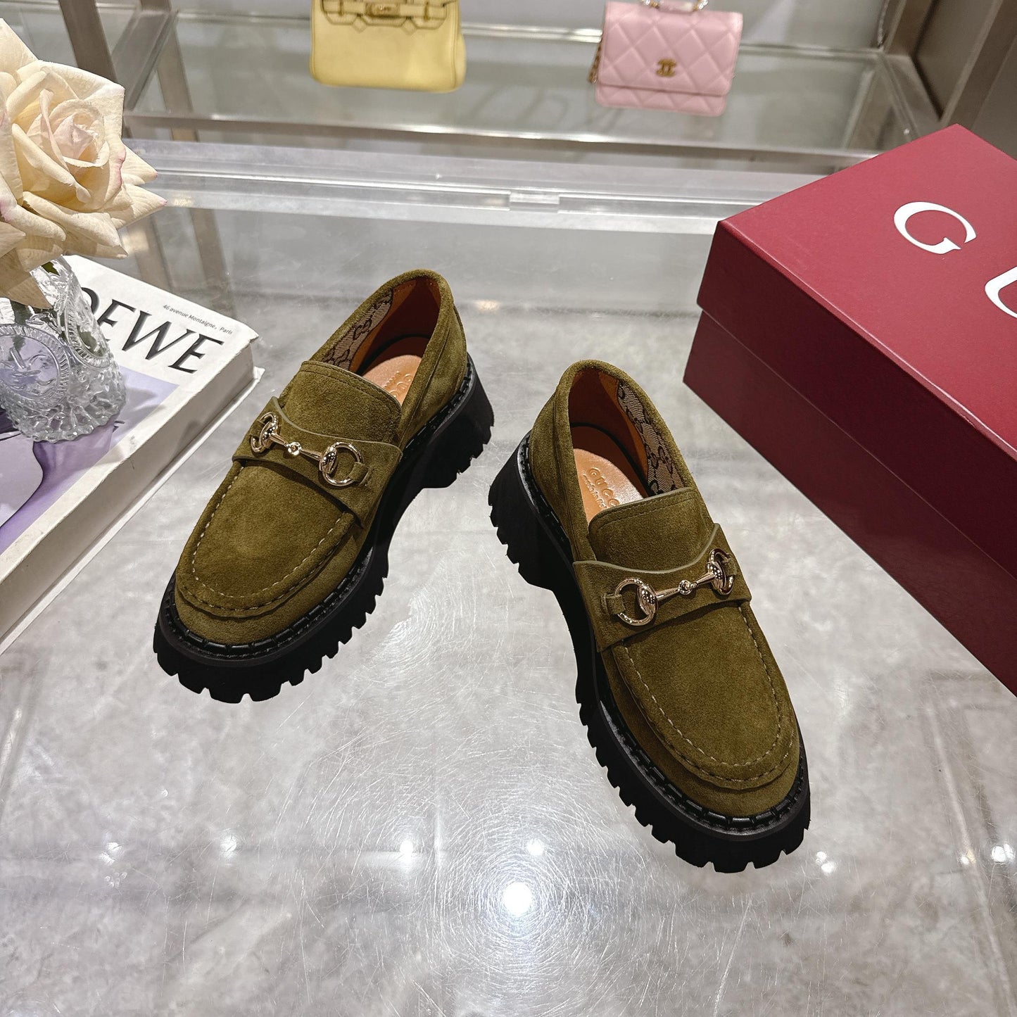 Gucci Suede Women's loafer with Horsebit