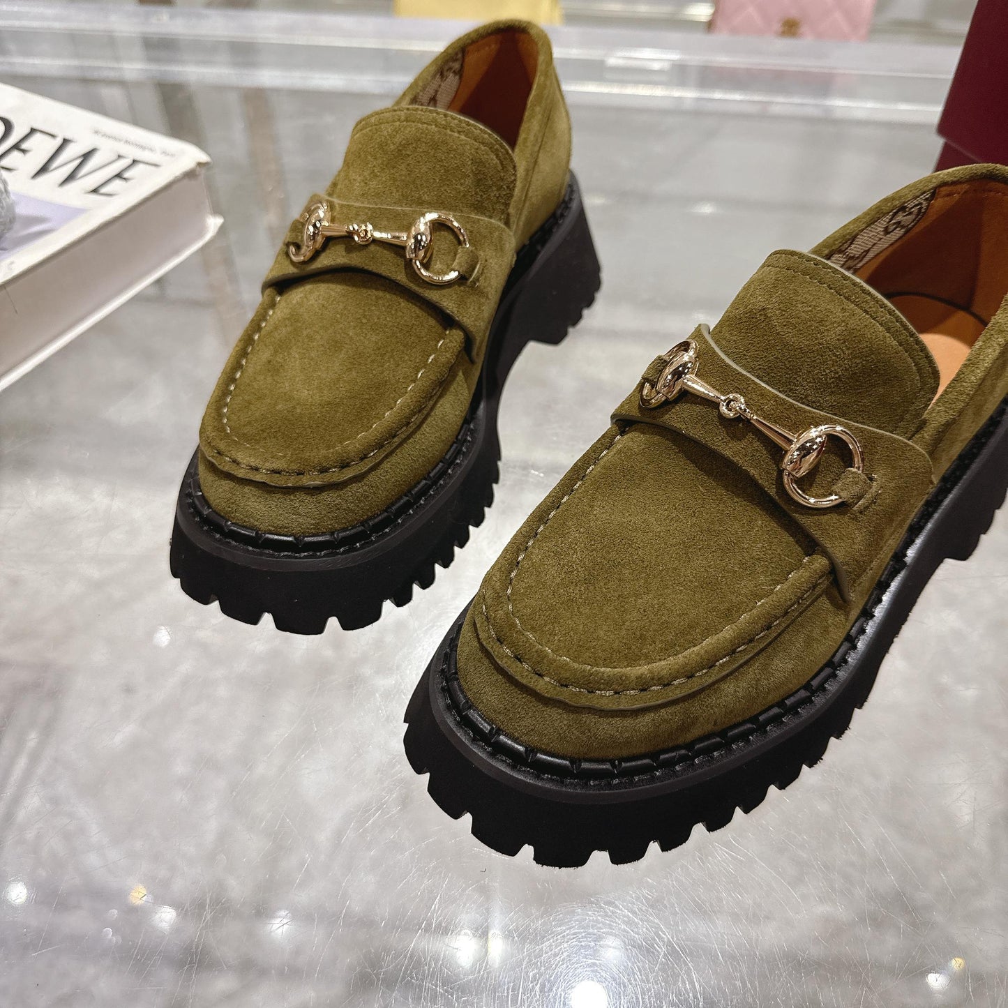 Gucci Suede Women's loafer with Horsebit
