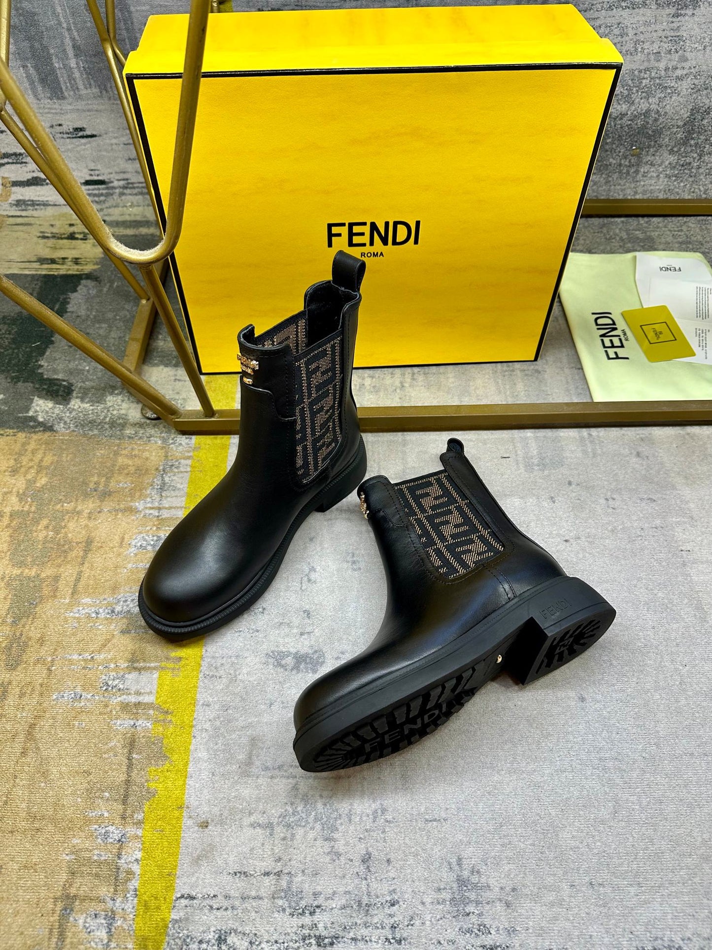 Fendi leather boots