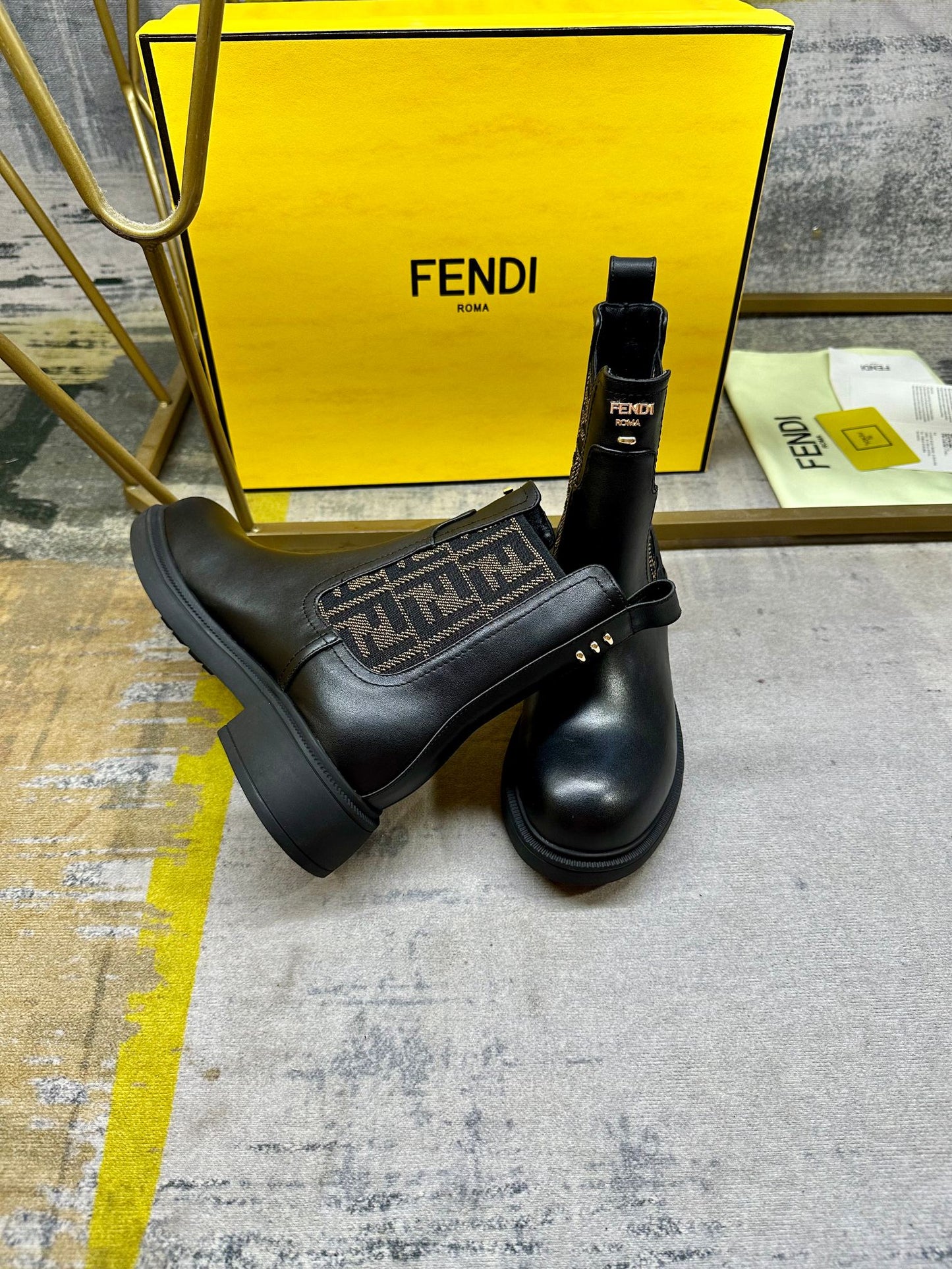 Fendi leather boots