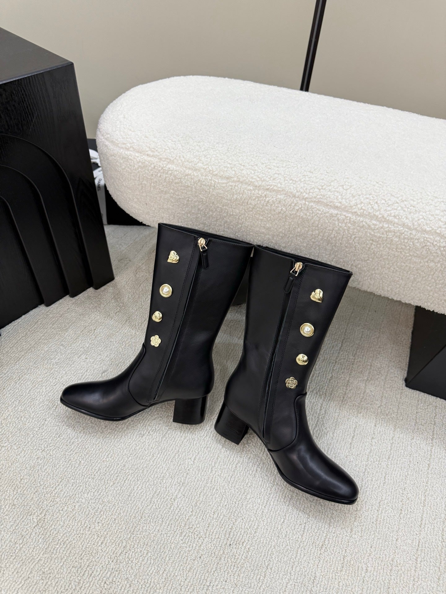 Chanel leather boots